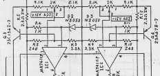 particolare di schema di amplificatore differenziale